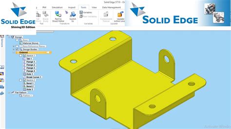 solid edge part to sheet metal|solid edge sheet metal thickness.